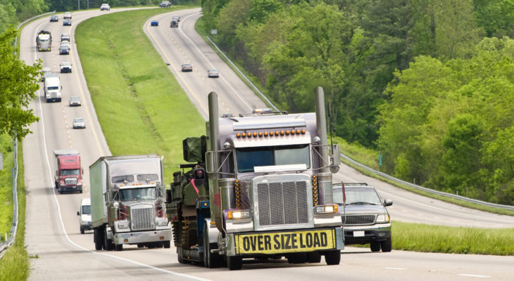 Oversized Load Transported By Truck